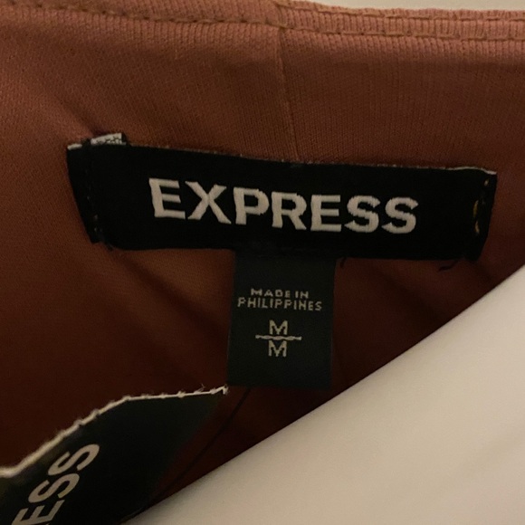 Express Rust V-Neck Dress - Picture 4 of 4